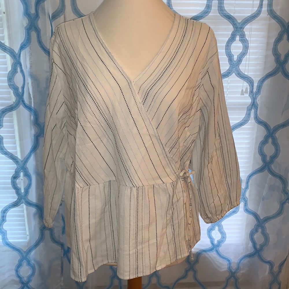 White wrap top